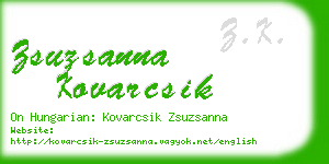 zsuzsanna kovarcsik business card